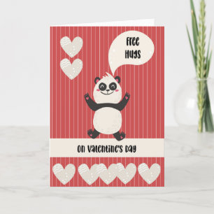 Tarjeta Festiva Abrazos gratis al El día de San Valentín con Panda