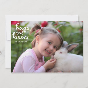 Tarjeta Festiva Abrazos y besos acuarela El día de San Valentín Ro