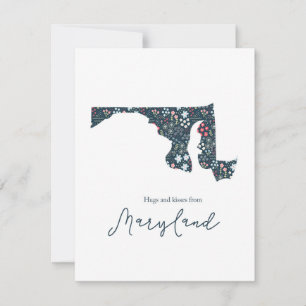 Tarjeta Festiva Abrazos y besos de Maryland