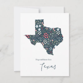 Tarjeta Festiva Abrazos y besos de Texas