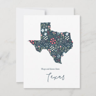 Tarjeta Festiva Abrazos y besos de Texas
