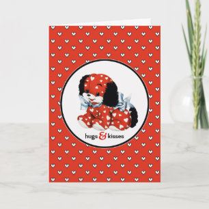 Tarjeta Festiva Abrazos y besos. El día de San Valentín Vintage Pu