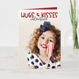 Tarjeta Festiva Abrazos y Besos Fotos Familiares Día de San Valent