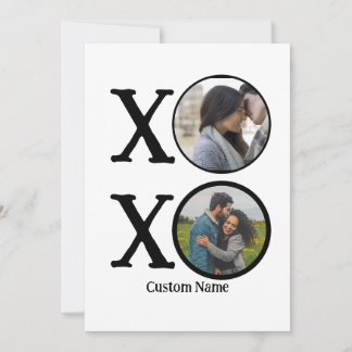 Tarjeta Festiva Abrazos y Besos Modernos Personalizados XOXO Colla
