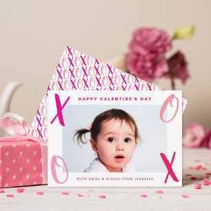 Tarjeta Festiva Abrazos y besos (XOXO) El día de San Valentín mode