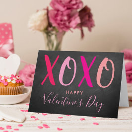 Tarjeta Festiva Abrazos y besos (XOXO) El día de San Valentín mode