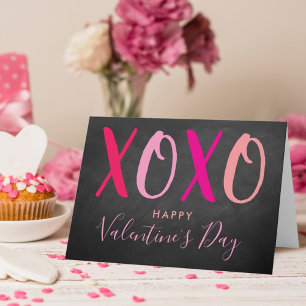 Tarjeta Festiva Abrazos y besos (XOXO) El día de San Valentín mode