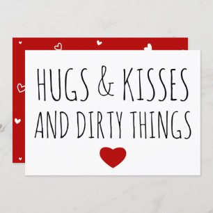 Tarjeta Festiva Abrazos y besos y cosas sucias graciosas de San Va