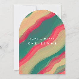 Tarjeta Festiva Abstract Hand Painted Pattern Flat Holiday Card