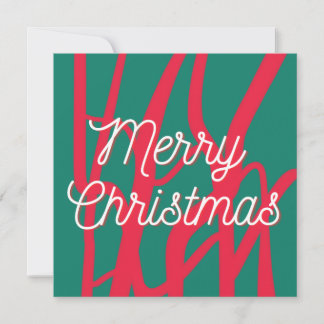 Tarjeta Festiva Abstract Red Green Personalized Merry Christmas