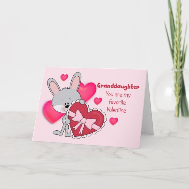 Tarjeta Festiva Abuela Bunny Favorito Valentine (Anverso)
