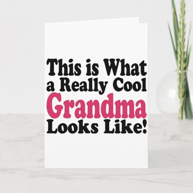 Tarjeta Festiva Abuela Cool (Anverso)