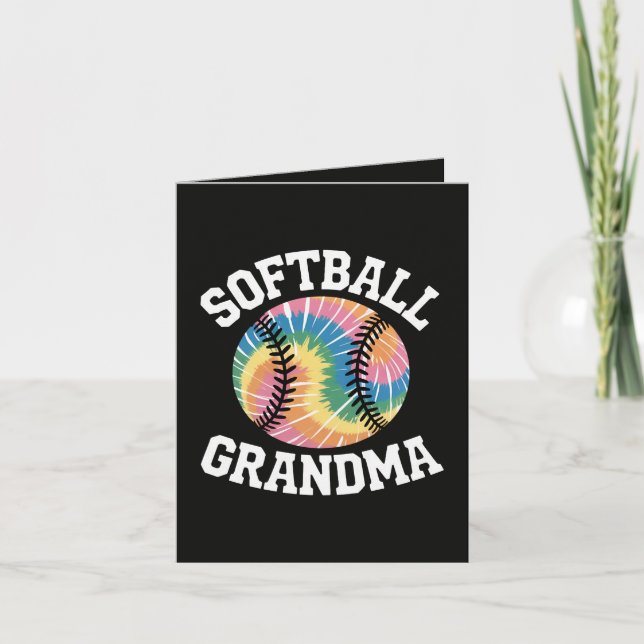 Tarjeta Festiva Abuela de sóftbol (Anverso)