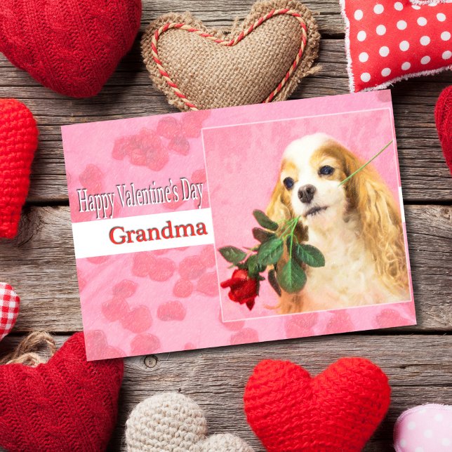 Tarjeta Festiva Abuela feliz del el día de San Valentín con el (Subido por el creador)
