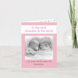 Tarjeta Festiva Abuela fotográfica personalizada