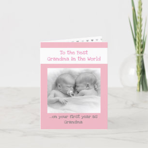 Tarjeta Festiva Abuela fotográfica personalizada