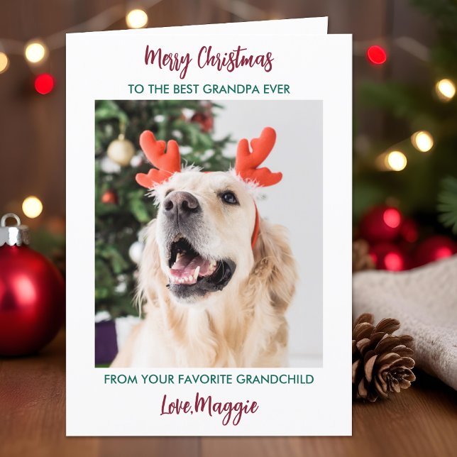 Tarjeta Festiva Abuelo de perro foto Mascota personalizada Feliz N (Subido por el creador)