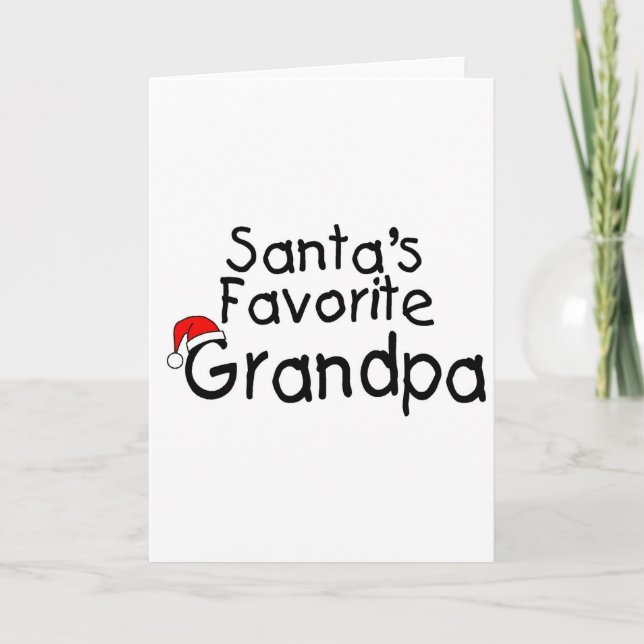 Tarjeta Festiva Abuelo del favorito de Santas (Anverso)