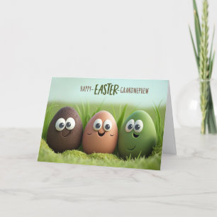 Tarjeta Festiva Abuelo sobrino gracioso huevos de Pascua y humor n