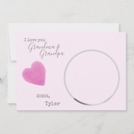 Tarjeta Festiva Abuelos de amor Foto de San Valentín de corazón ro