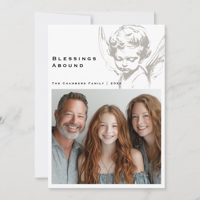 Tarjeta Festiva Abundan los Navidades religiosos (Anverso)