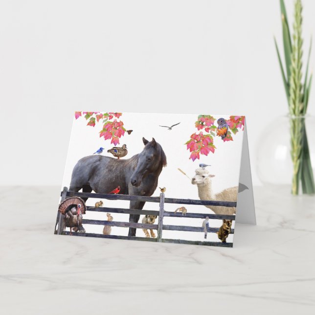 Tarjeta Festiva Abundance Earth: Feliz Día de Acción de Gracias (Anverso)