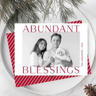 Tarjeta Festiva Abundant Blessing Cranberry Photo
