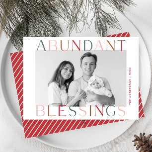 Tarjeta Festiva Abundantes bendiciones coloridas foto