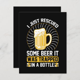 Tarjeta Festiva Acabo de rescatar algo de cerveza. Estaba atrapado