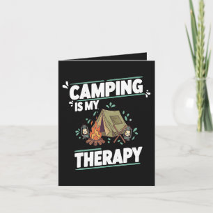 Tarjeta Festiva Acampar es mi terapia al aire libre