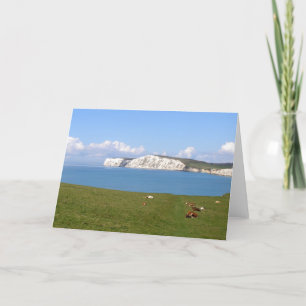 Tarjeta Festiva Acantilados blancos de la Isla de Wight