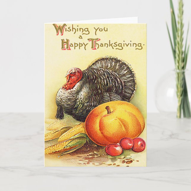 Tarjeta Festiva Acción de gracias (Anverso)