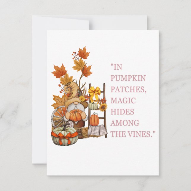 Tarjeta Festiva acción de gracias (Anverso)