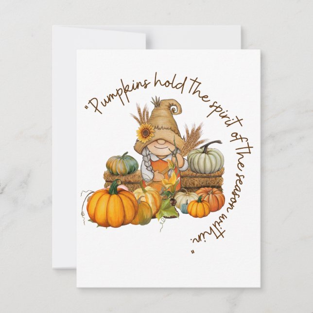 Tarjeta Festiva acción de gracias (Anverso)