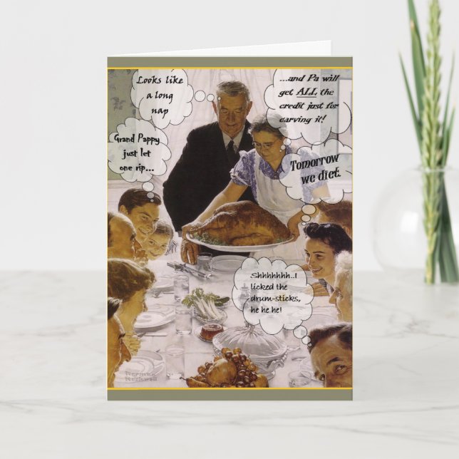 Tarjeta Festiva Acción de Gracias a la abuela (Anverso)