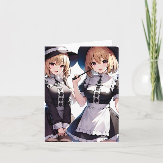 Tarjeta Festiva Acción de Gracias Anime F - AI (Anverso)