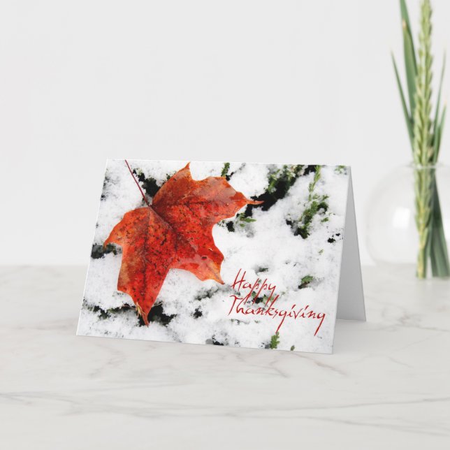 Tarjeta Festiva Acción de Gracias Canadá (Anverso)