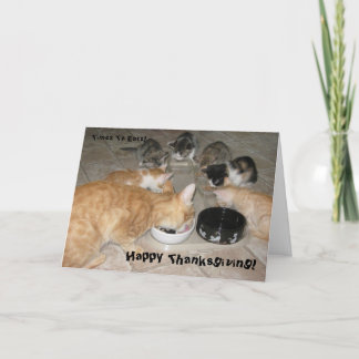 Tarjeta Festiva ¡Acción de gracias de los gatitos!