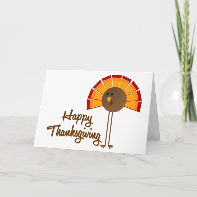 Tarjeta Festiva Acción de gracias feliz (Anverso)