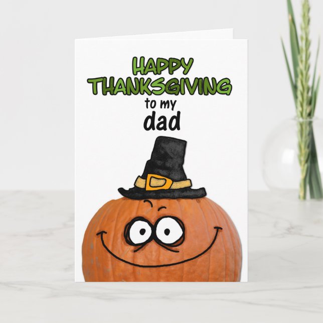 Tarjeta Festiva Acción de gracias feliz a mi papá (Anverso)