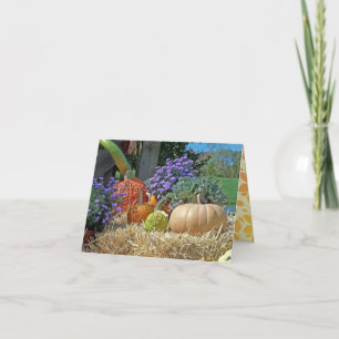 Tarjeta Festiva Acción de gracias feliz de las calabazas del otoño