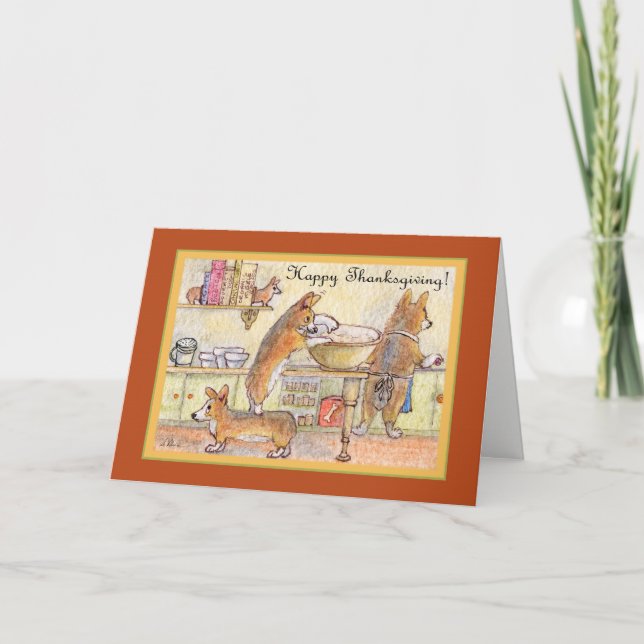 Tarjeta Festiva Acción de gracias feliz, hornada de la familia del (Anverso)