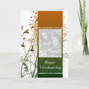 Tarjeta Festiva acción de gracias feliz (silupantalla)