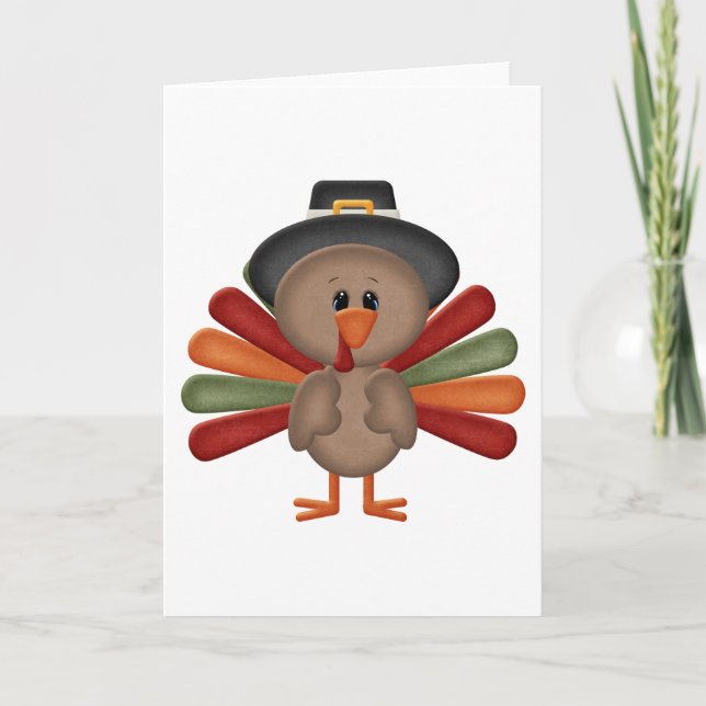 Tarjeta Festiva Acción de gracias linda de Turquía (Anverso)