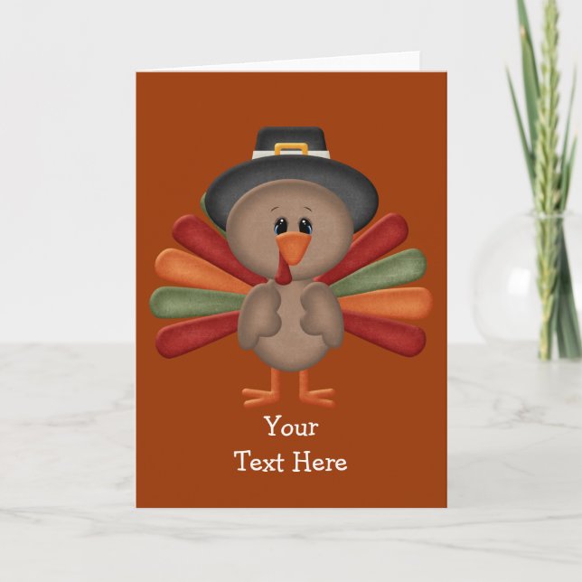 Tarjeta Festiva Acción de gracias linda Turquía (Anverso)