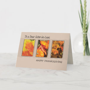 Tarjeta Festiva Acción de gracias religiosa de tres hojas de la