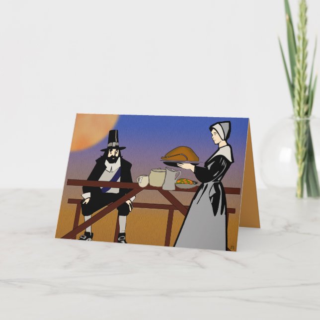 Tarjeta Festiva Acción de Gracias Tradicional (Anverso)