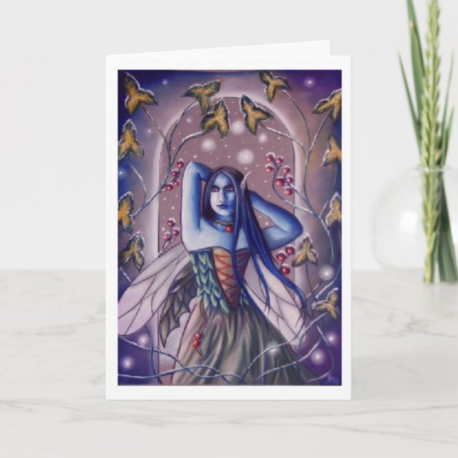 Tarjeta Festiva acebo (Anverso)