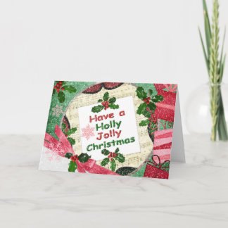 Tarjeta Festiva acebo muy