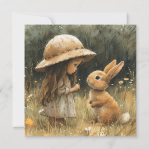 Tarjeta Festiva Acogedores Bunny Friends: Saludos más cálidos 🏡 �